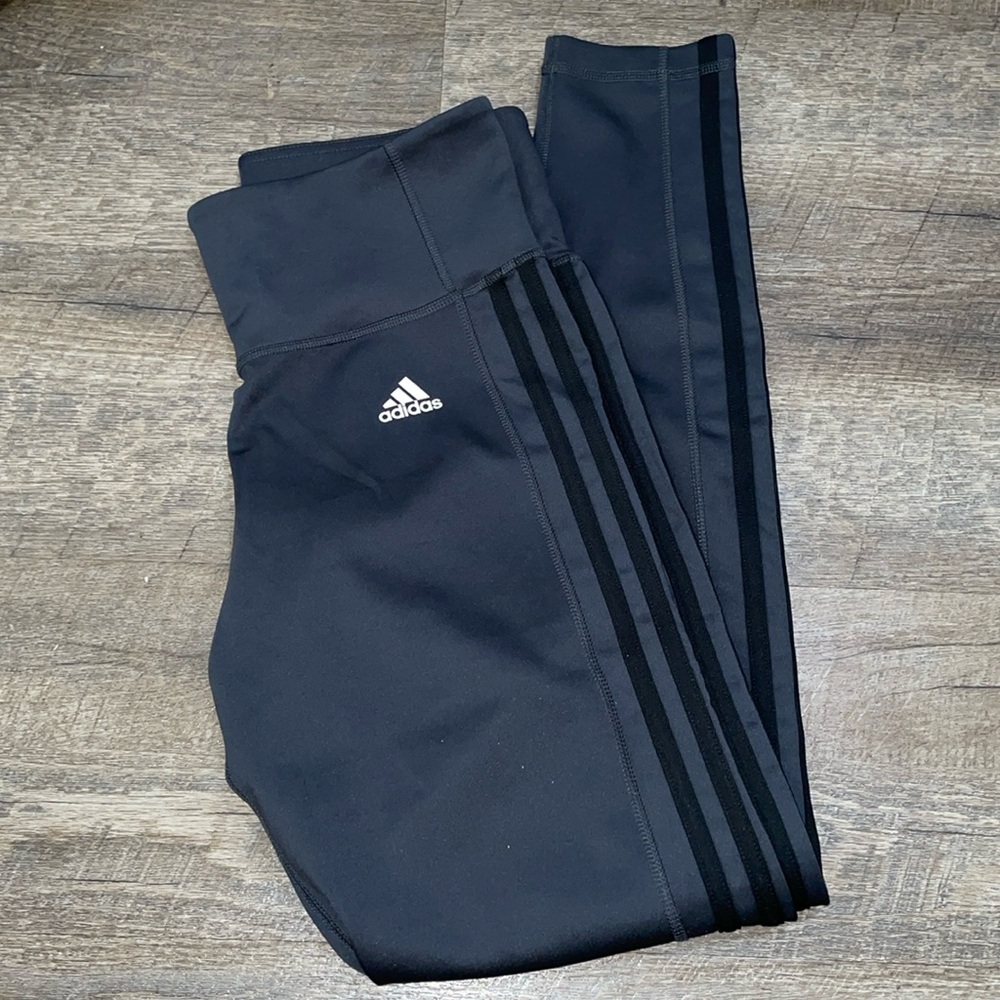 Adidas Climalite Women's Medium gray black leggings